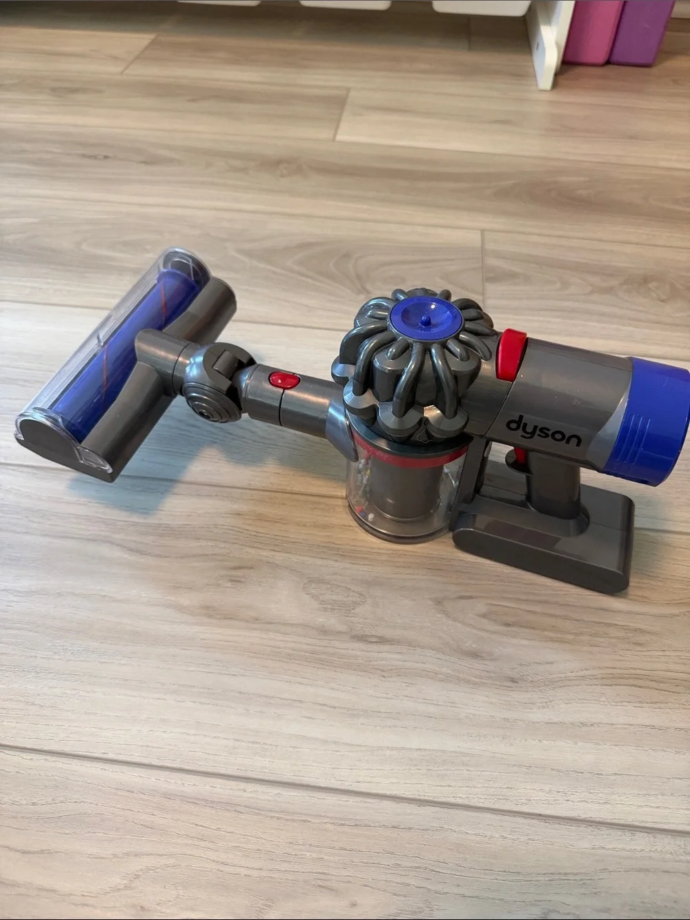 Dyson Kids Play Vacuum in Gray with Blue and Red Accents